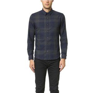 Theory Zach Hazelton Long Sleeve Plaid Shirt M/L